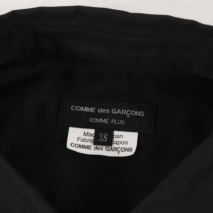 24SS アコーディオンプリーツ ポケット スリーブ ブロード ドレス シャツ (PM-B002) / 長袖 変型 モード デザイナーズ ドメブラ