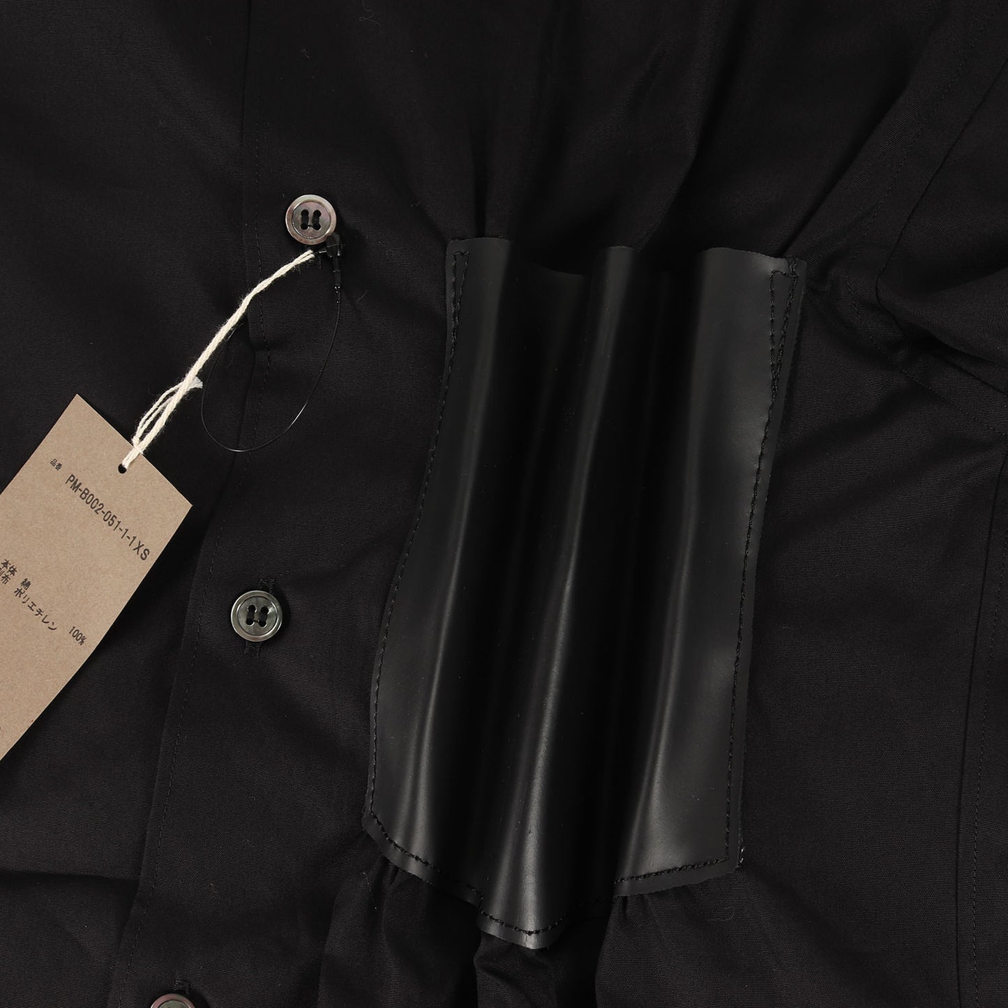 24SS アコーディオンプリーツ ポケット スリーブ ブロード ドレス シャツ (PM-B002) / 長袖 変型 モード デザイナーズ ドメブラ