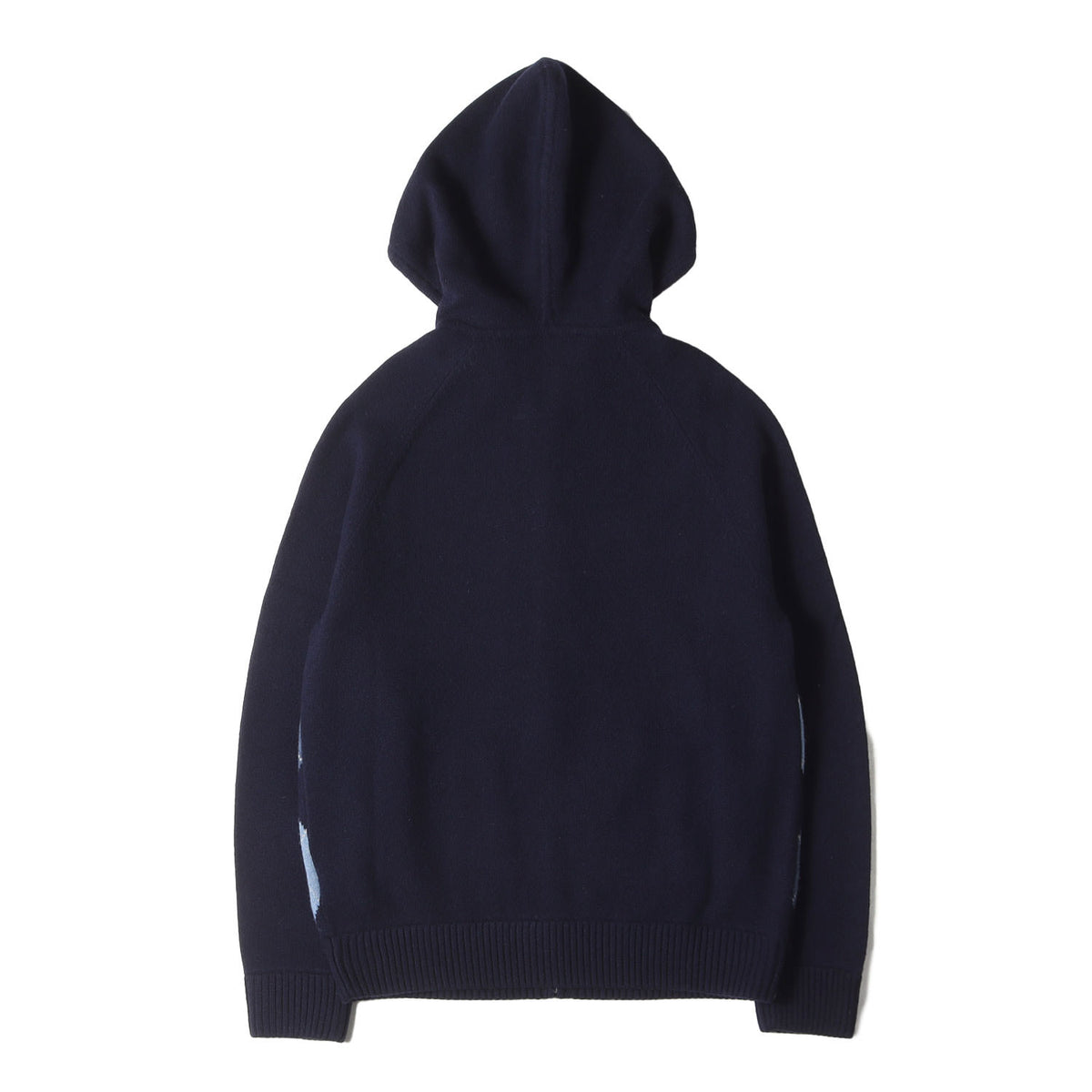 アーガイル ジャガード ニット ジップ パーカー / Red Fleece