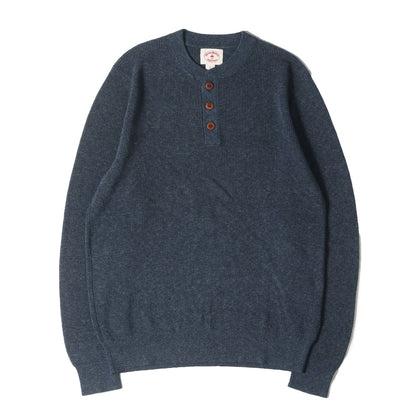 ヘンリーネック メランジ コットン ニット / セーター プルオーバー ニットソー 定番 ベーシック ビジネス ビジカジ オフィカジ アメトラ トラッド ラギッド Red Fleece