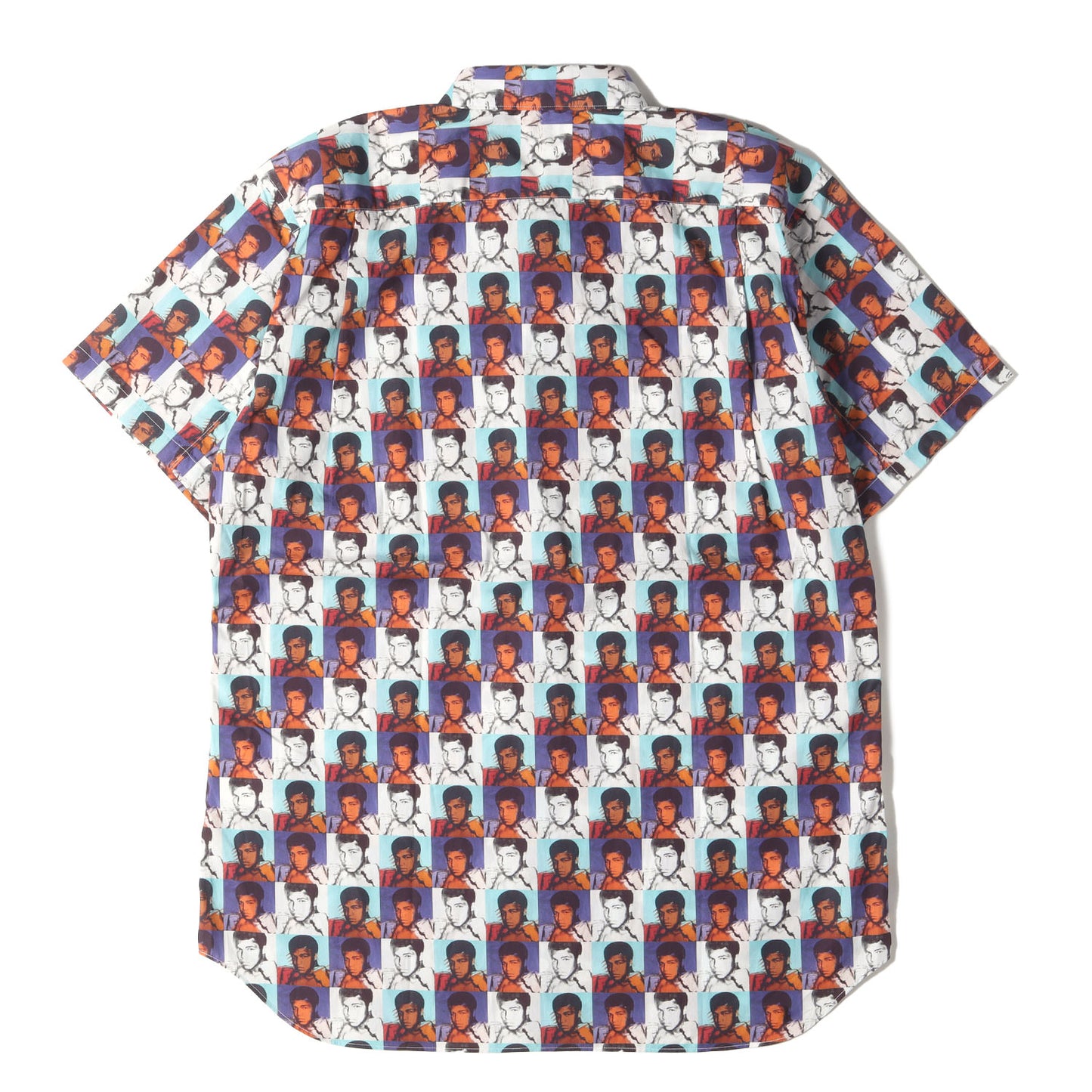 24SS × Andy Warhol Muhammad Ali,1977 アート グラフィック 半袖 ドレス シャツ (FM-B020) / MADE IN FRANCE