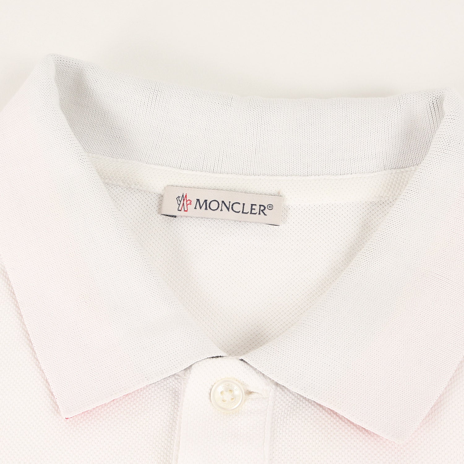 MONCLER (モンクレール) ロゴ トリコロール カラー 鹿の子 ポロシャツ