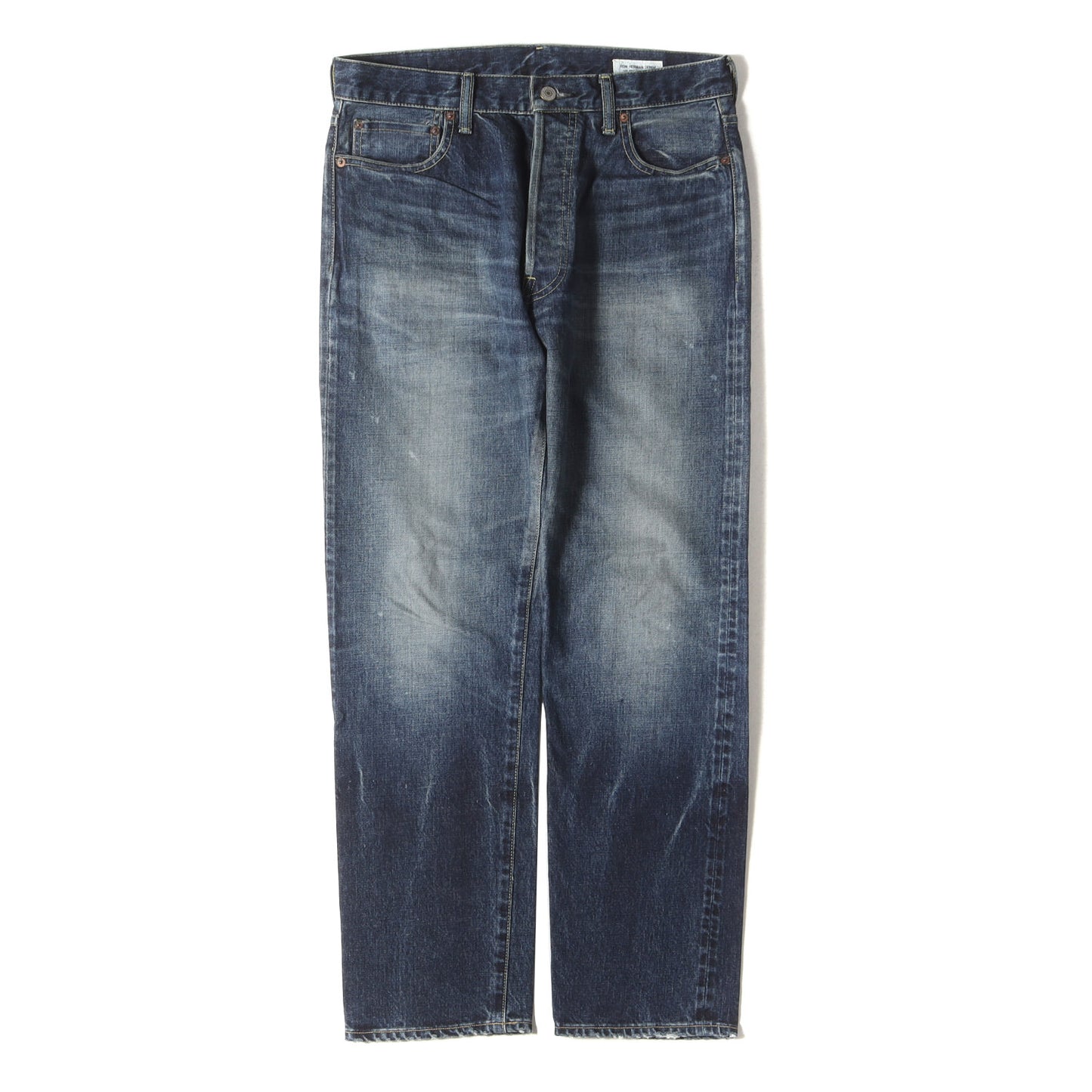 24SS エイジング加工 スリムストレート セルビッジ デニム パンツ (3years Aging Slim Straight Fit Denim Pants 3920600034) / ボタンフライ