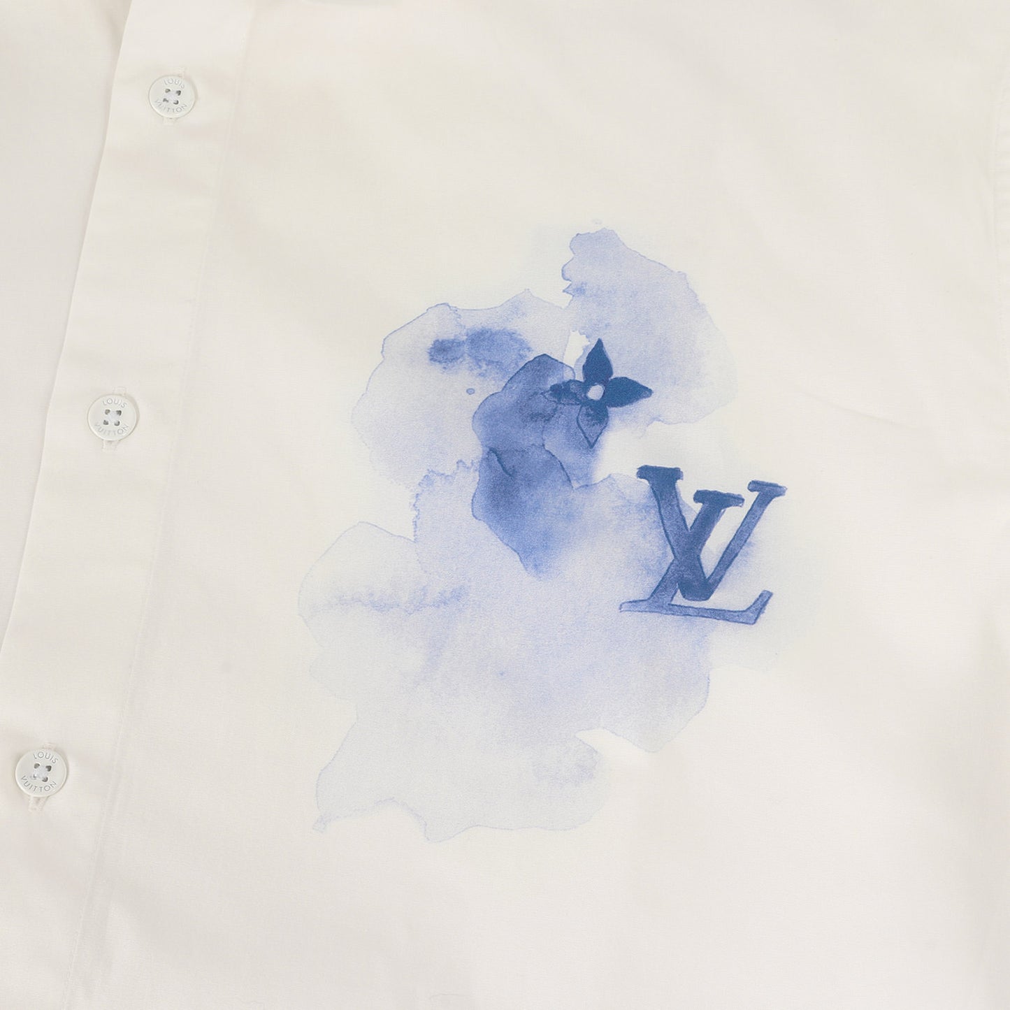 21SS グラフィック ペイント LV ロゴ 半袖 シャツ (RM211E D13 HLS42W)