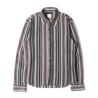 90s マルチストライプ クレープ ドレス シャツ / homme