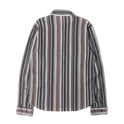 90s マルチストライプ クレープ ドレス シャツ / homme