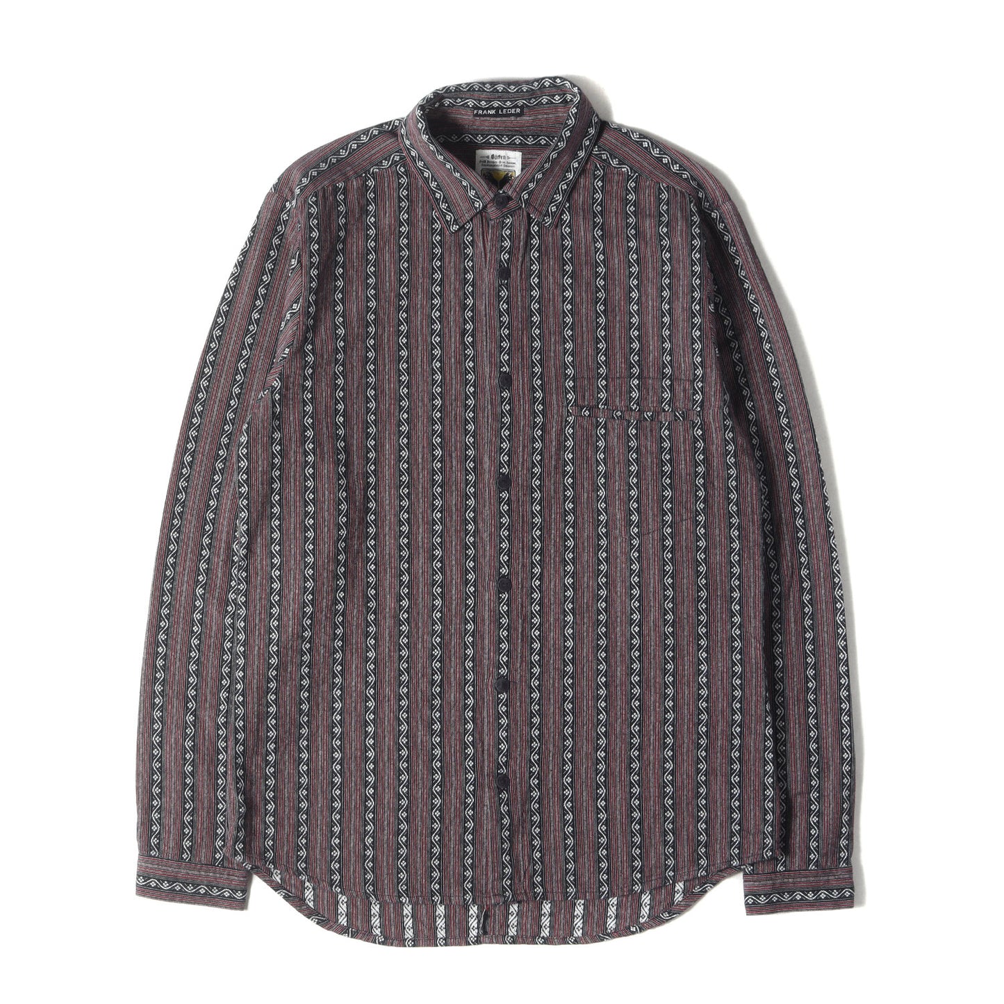 ジオメトリック ジャガード ストライプ シャツ (Traditional German Fork Fabric Shirt )