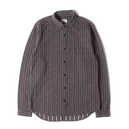 ジオメトリック ジャガード ストライプ シャツ (Traditional German Fork Fabric Shirt )