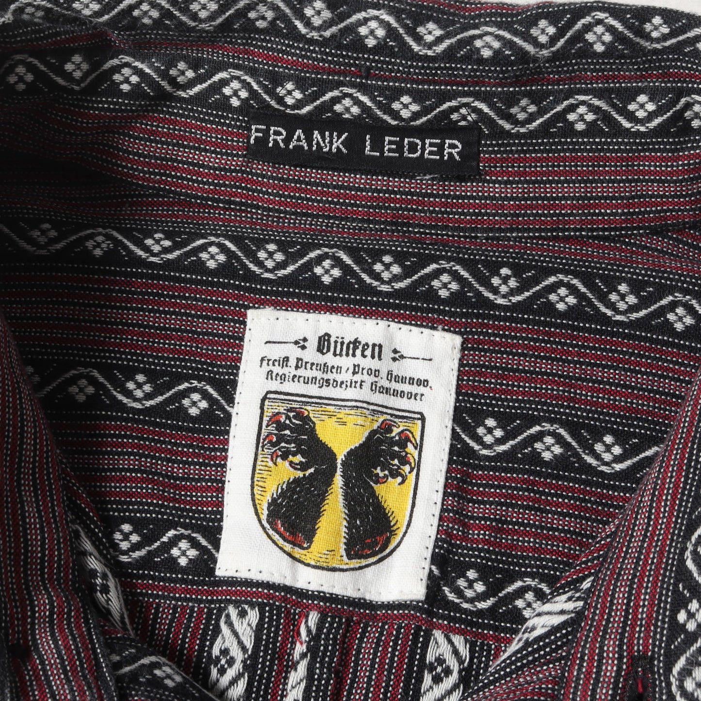 ジオメトリック ジャガード ストライプ シャツ (Traditional German Fork Fabric Shirt )