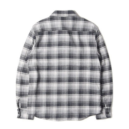 チェック コットンリネン 長袖 シャツ