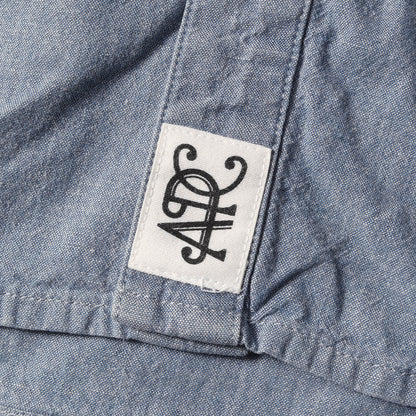 ドッキングカラー シャンブレー ボタンダウン シャツ (ANGUS)