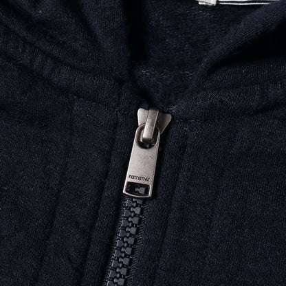 ストレッチ ウールナイロン ハイゲージ ニット ダブルジップ パーカー (DWELLER FULL ZIP HOODY NN-C3809) / 裏起毛