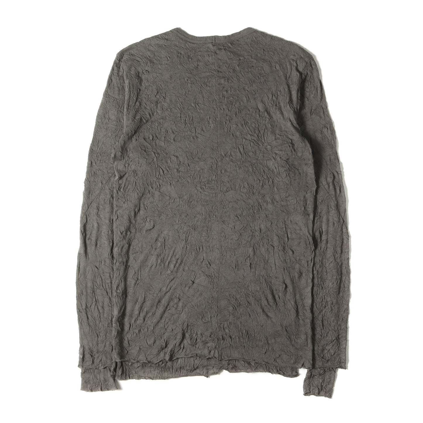 22SS シャーリング加工 ダブルガーゼ レイヤード ロングスリーブ カットソー (Layered Long Sleeve ag-4066)