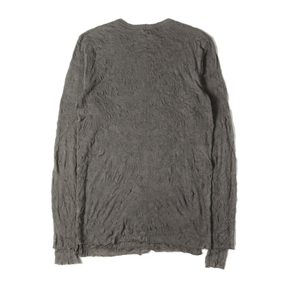 22SS シャーリング加工 ダブルガーゼ レイヤード ロングスリーブ カットソー (Layered Long Sleeve ag-4066)