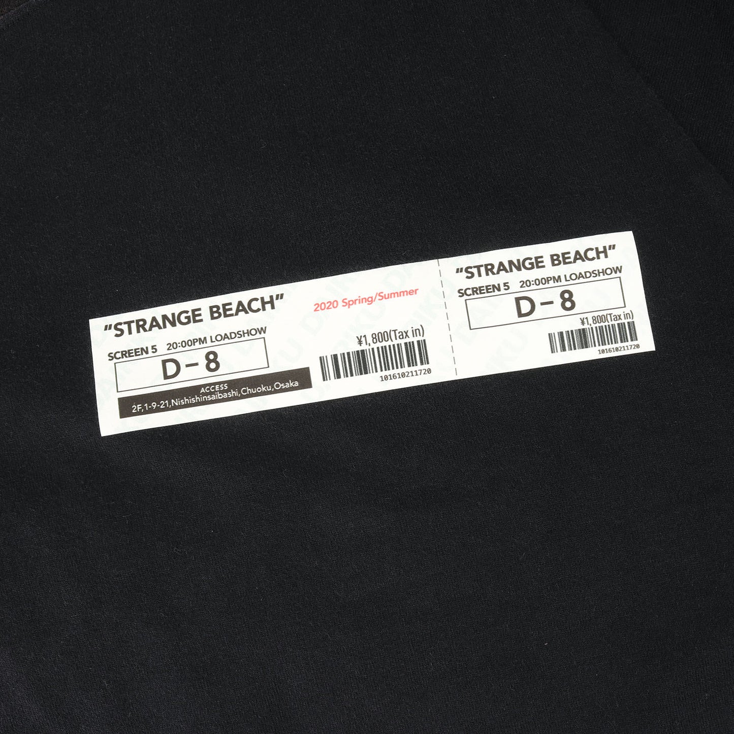 グラフィック Tシャツ (Movie Ticket Half-Sleeve Tee 20SS C-5)