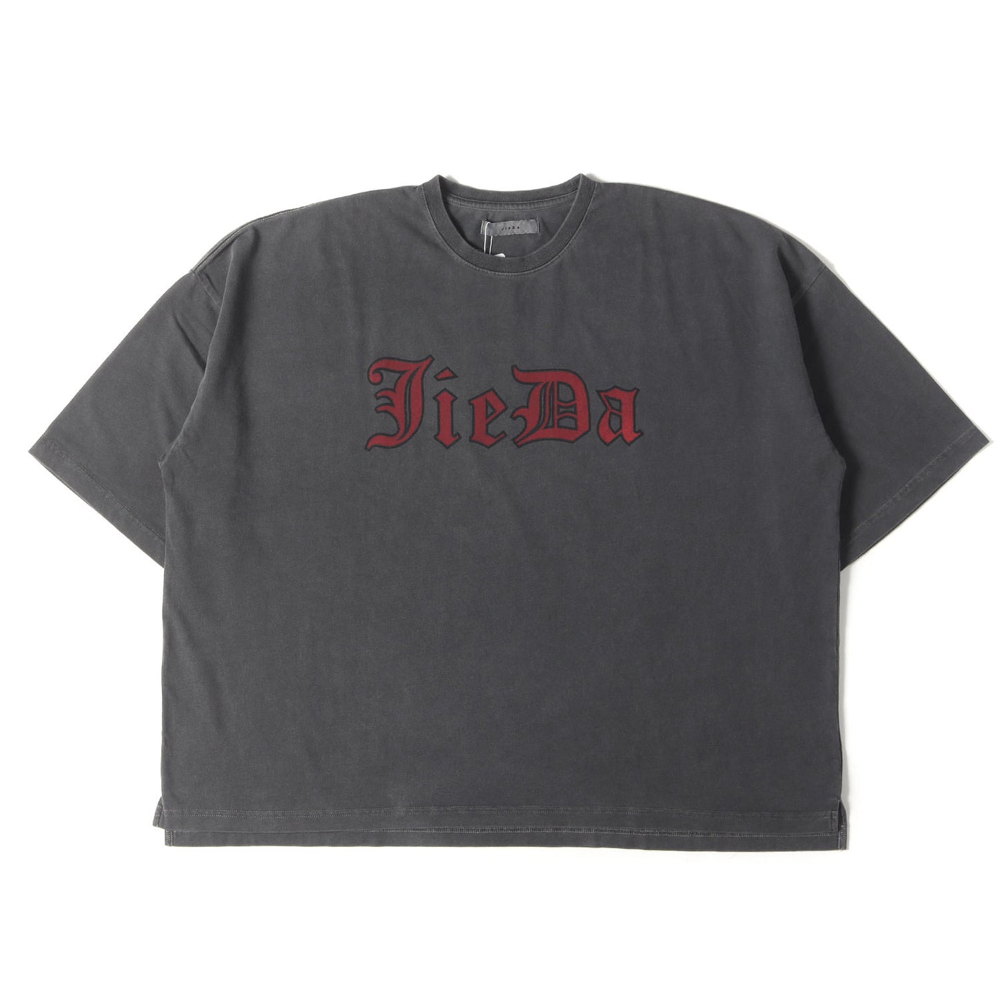 23SS ピグメント加工 ゴシック ロゴ オーバーサイズ Tシャツ (JIEDA GOTHIC OVERSIZED TEE Jie-23S-CT11-B)
