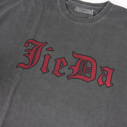 23SS ピグメント加工 ゴシック ロゴ オーバーサイズ Tシャツ (JIEDA GOTHIC OVERSIZED TEE Jie-23S-CT11-B)