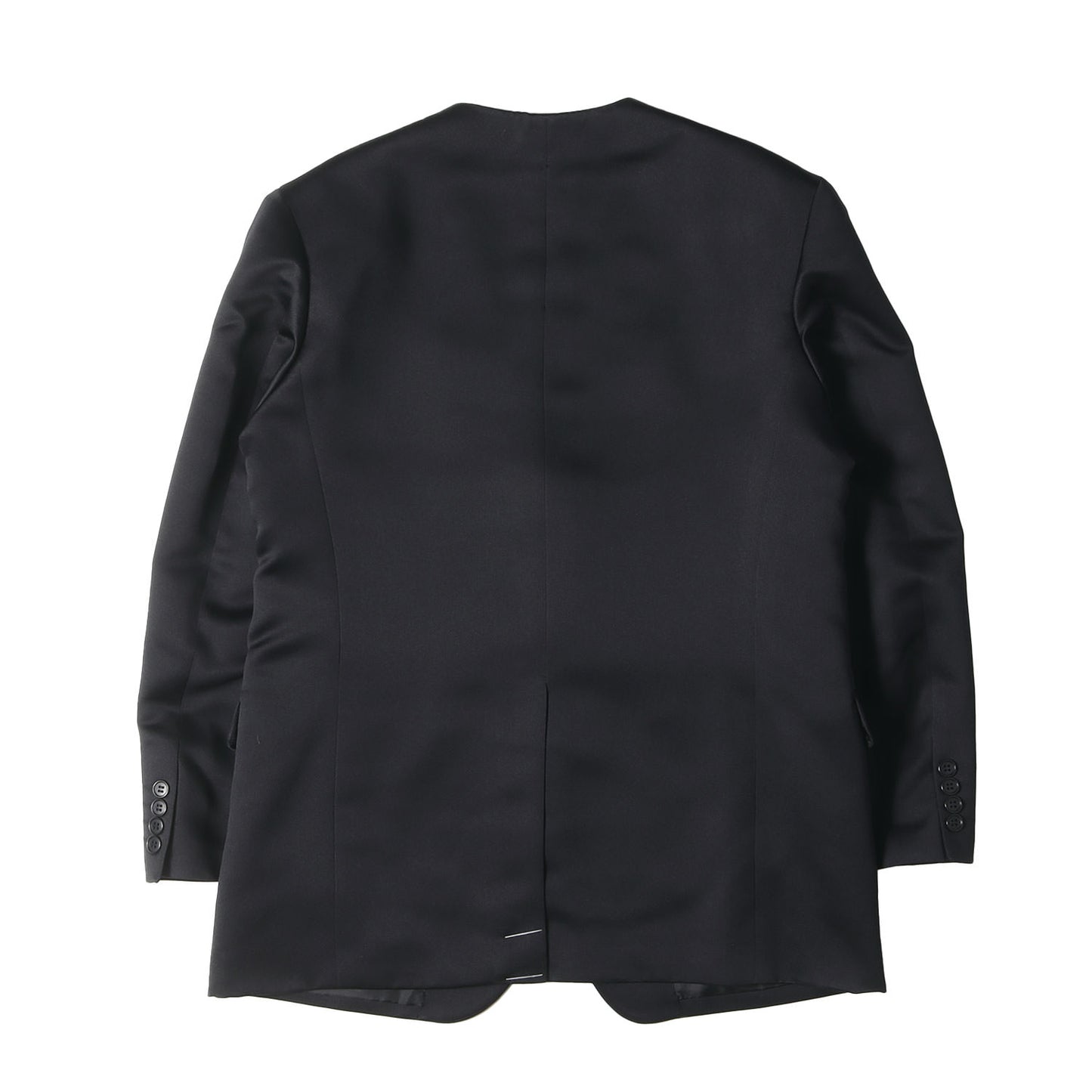 24SS × WATARU KOMACHI ハンドペイント コラージュ ノーカラー 3B テーラード ジャケット / Vネック ブルゾン ドメブラ MADE IN JAPAN