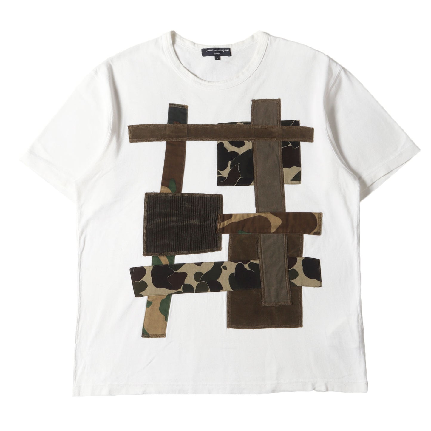 ミリタリーパッチ バインダーネック Tシャツ (HR-T007)