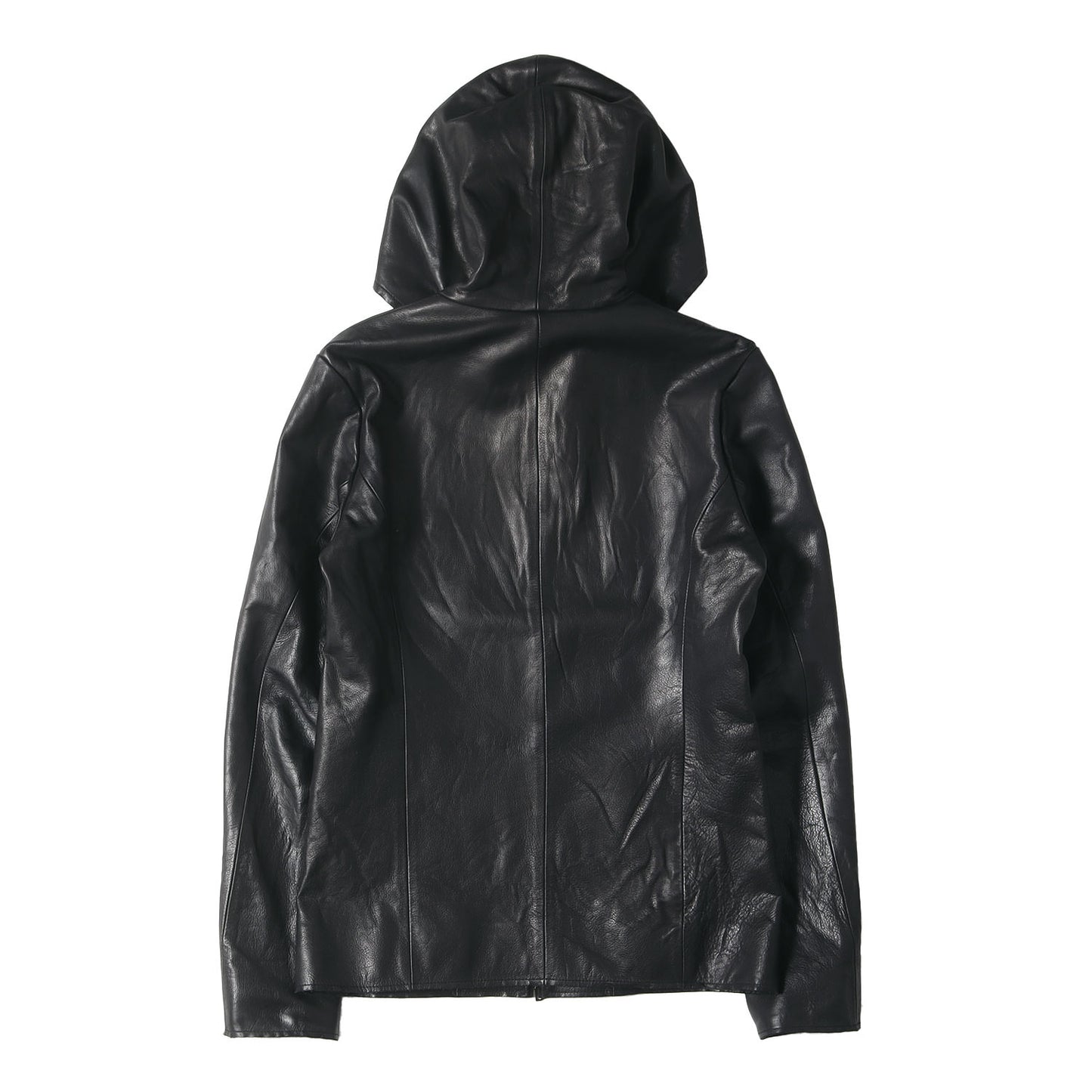 フーデッド レザー ダブルジップ ブルゾン (big hooded 297 lc01) / MADE IN JAPAN