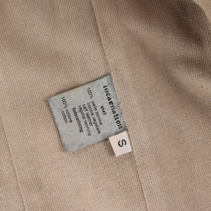 カーフレザー ダブルジップ シングル ライダース ジャケット