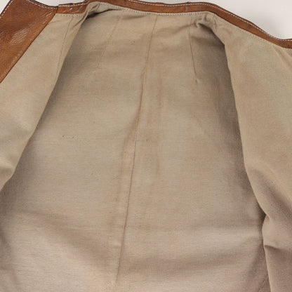 カーフレザー ダブルジップ シングル ライダース ジャケット