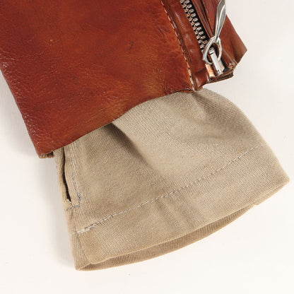 カーフレザー ダブルジップ シングル ライダース ジャケット