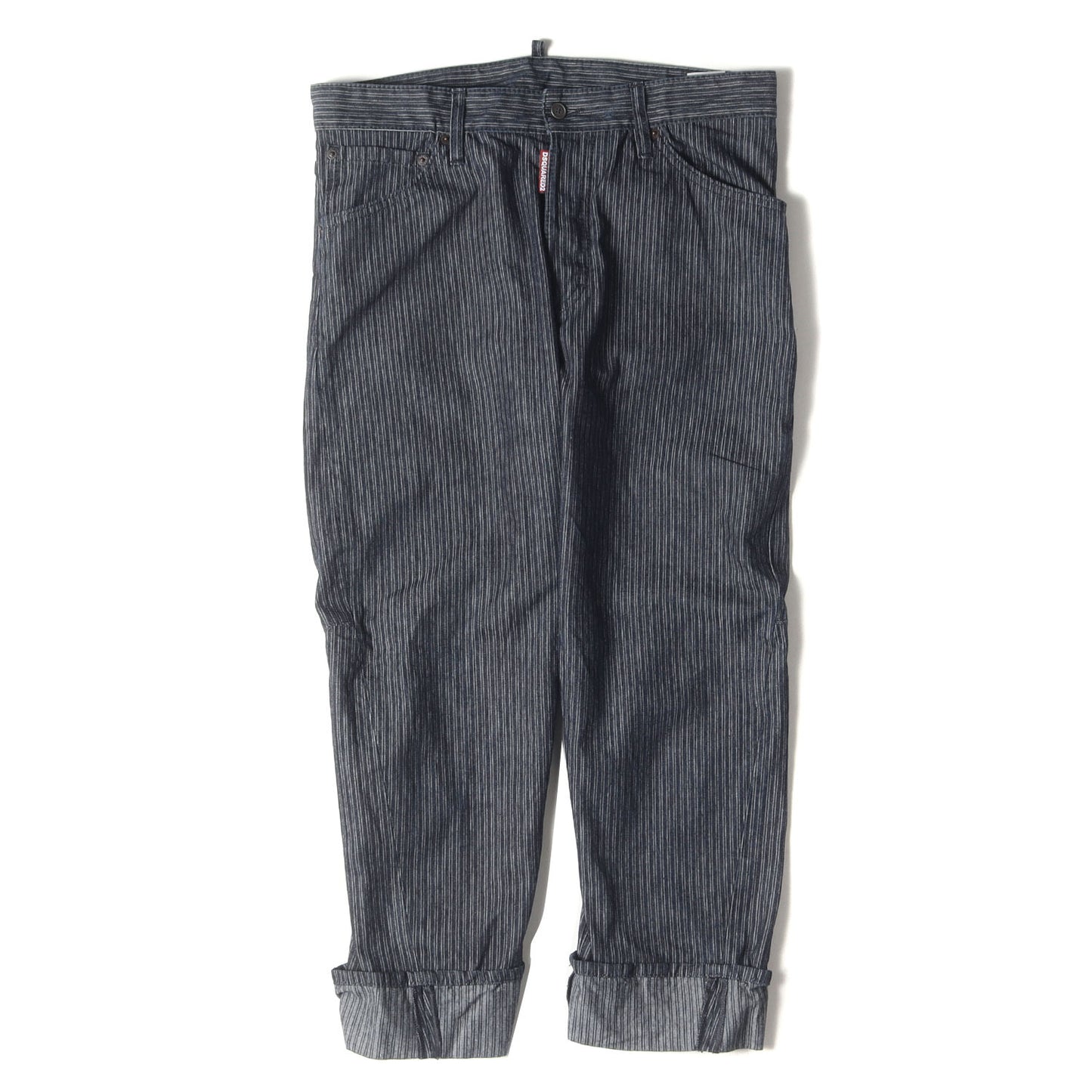 ツインストライプ ターンアップヘム テーパード デニム パンツ (Workwear jean S74LA0618 S30442)