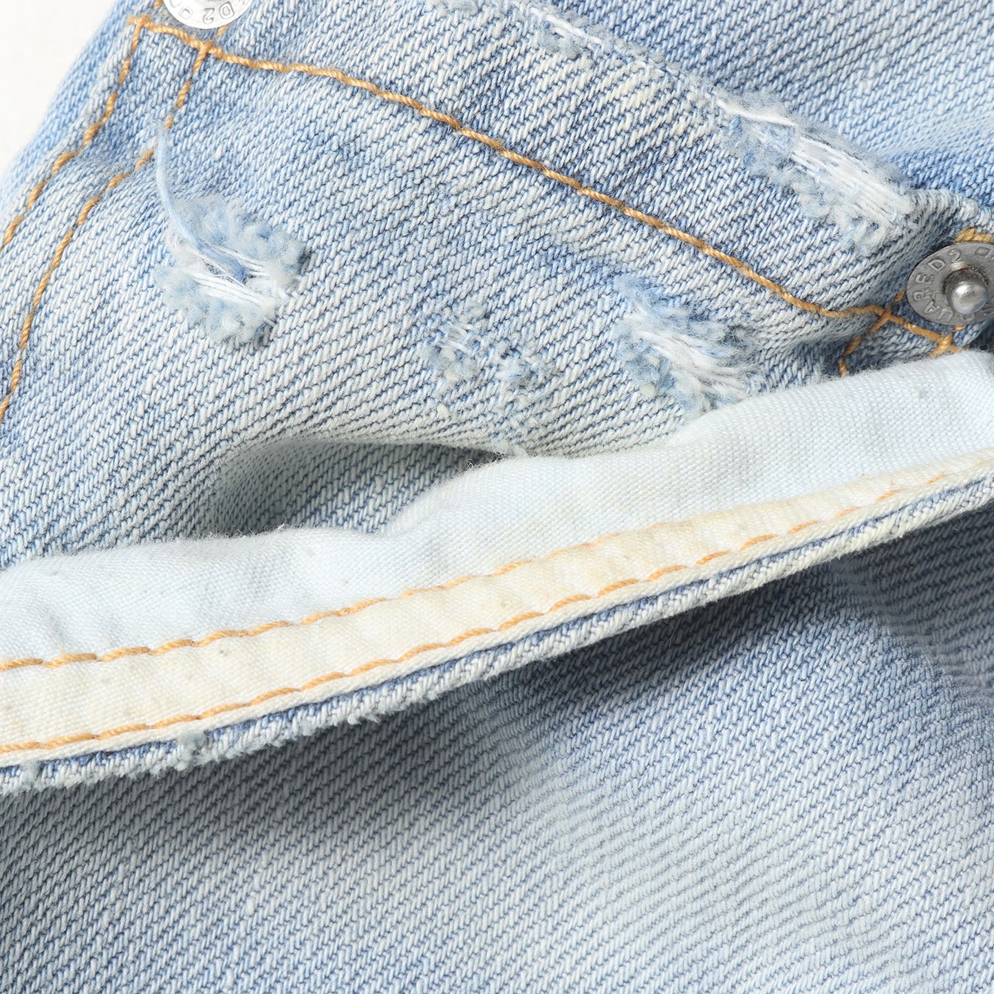 ダメージ加工 ボタンフライ デニム パンツ (CLASSIC KENNY TWIST JEAN S74LA0676 S30281)