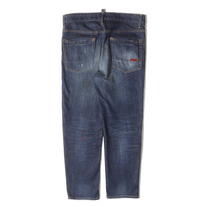 ペイント加工 ストレッチ ボタンフライ デニム パンツ (Hockney jean S74LA0695 S30342)