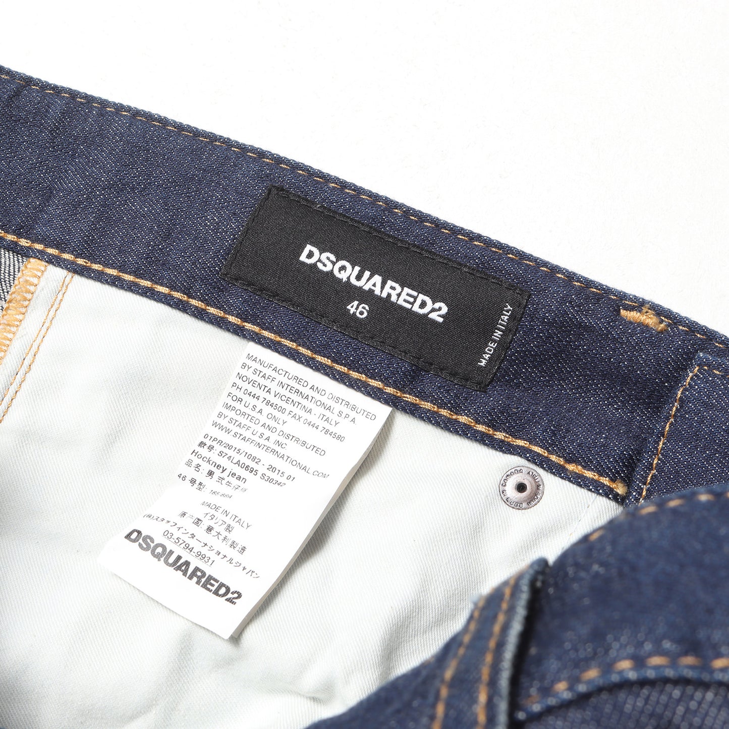 ペイント加工 ストレッチ ボタンフライ デニム パンツ (Hockney jean S74LA0695 S30342)