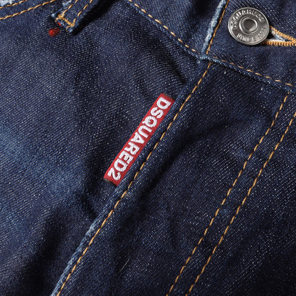 ペイント加工 ストレッチ ボタンフライ デニム パンツ (Hockney jean S74LA0695 S30342)