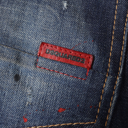 ペイント加工 ストレッチ ボタンフライ デニム パンツ (Hockney jean S74LA0695 S30342)