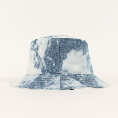 23SS ブリーチ 加工 ロゴ刺繍 デニム バケット ハット (2AUO4866M)