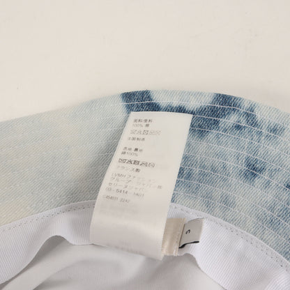 23SS ブリーチ 加工 ロゴ刺繍 デニム バケット ハット (2AUO4866M)