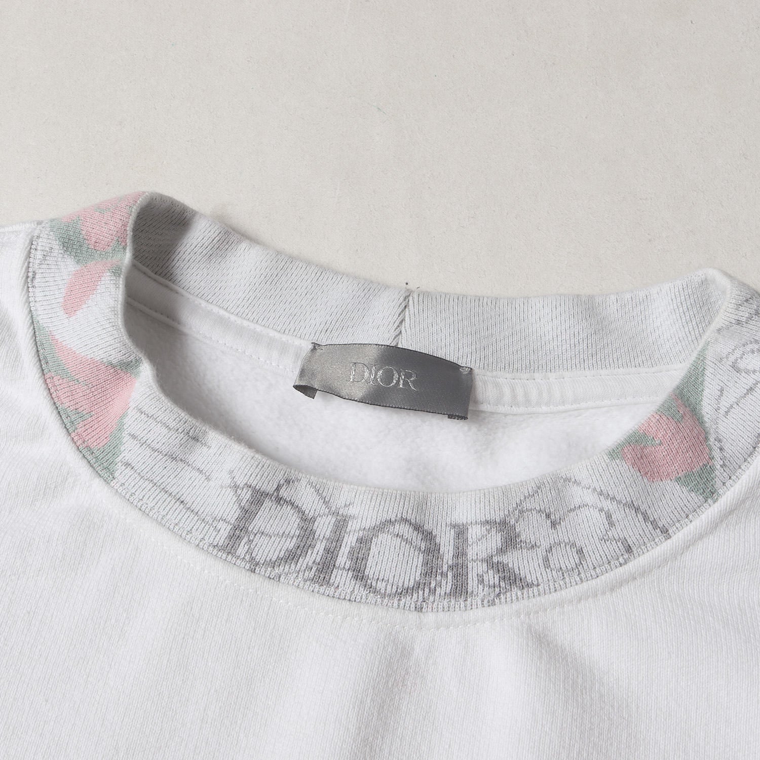 美品 23SS DIOR ネックロゴ プルオーバースウエット シャツ サイズM