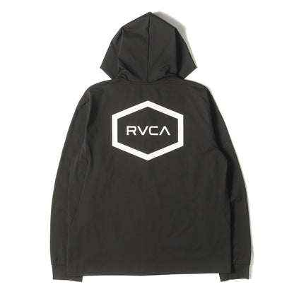 23SS ロゴ ポリ ジャージ ジップ パーカー (SURF TEE VENT LS SURF HOODIE BD041850) / ラッシュガード ブルゾン ジャケット アウター 羽織 RVCA SPORT ALWAYS READY