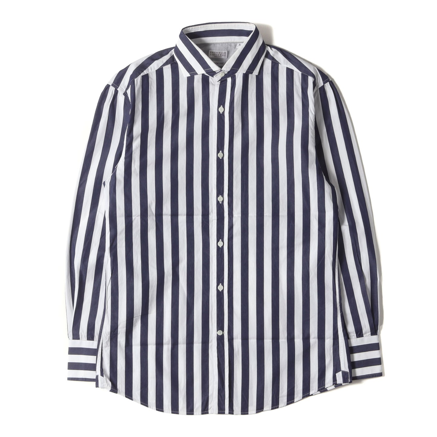 ワイドストライプ ホリゾンタルカラー ドレス シャツ / SLIM FIT