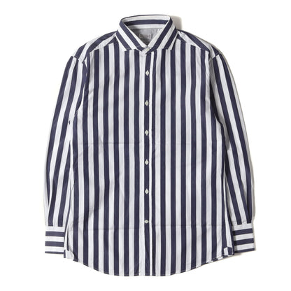 ワイドストライプ ホリゾンタルカラー ドレス シャツ / SLIM FIT