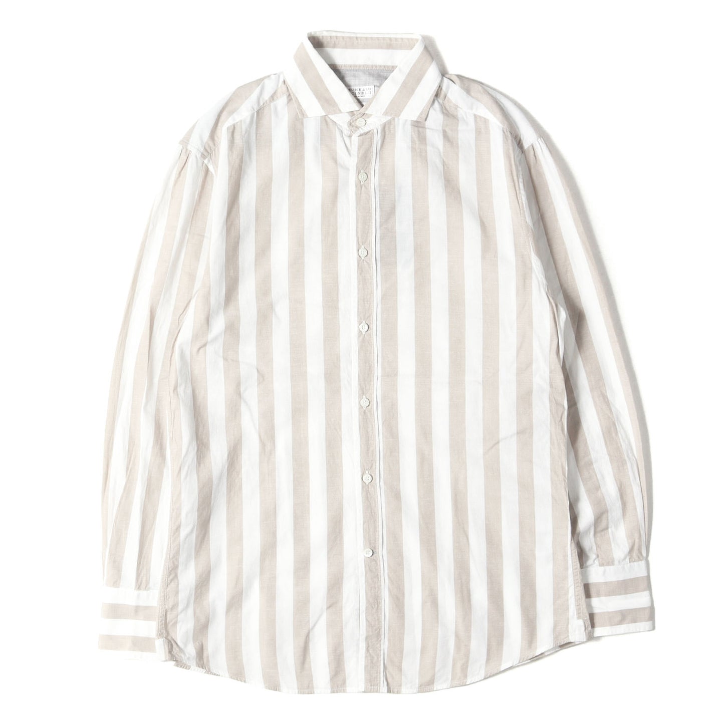 ワイドストライプ ブロード カッタウェイカラー ドレスシャツ / SLIM FIT