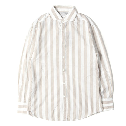 ワイドストライプ ブロード カッタウェイカラー ドレスシャツ / SLIM FIT