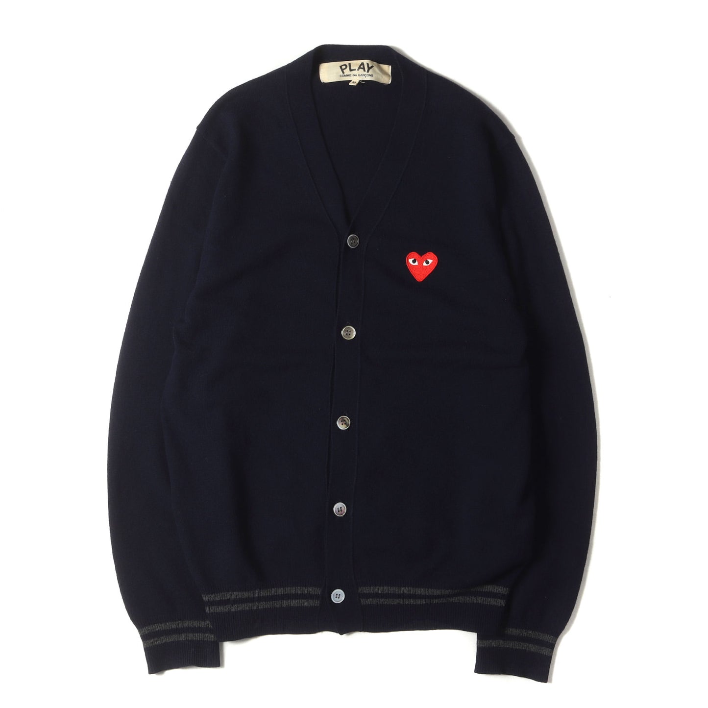 COMME des GARCONS (コムデギャルソン) 00s PLAY ハート 刺繍 ニット V  