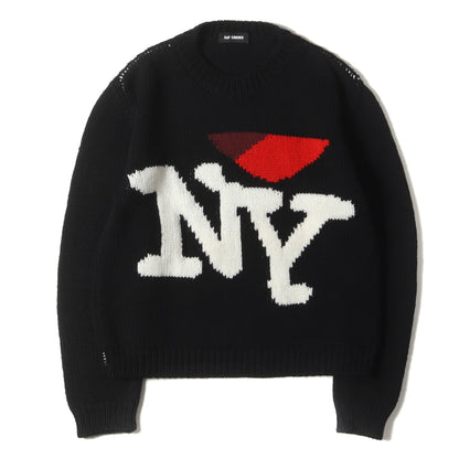 グラフィックロゴ ジャガード ミドルゲージ ウール ニット (I LOVE NY SWEATER)