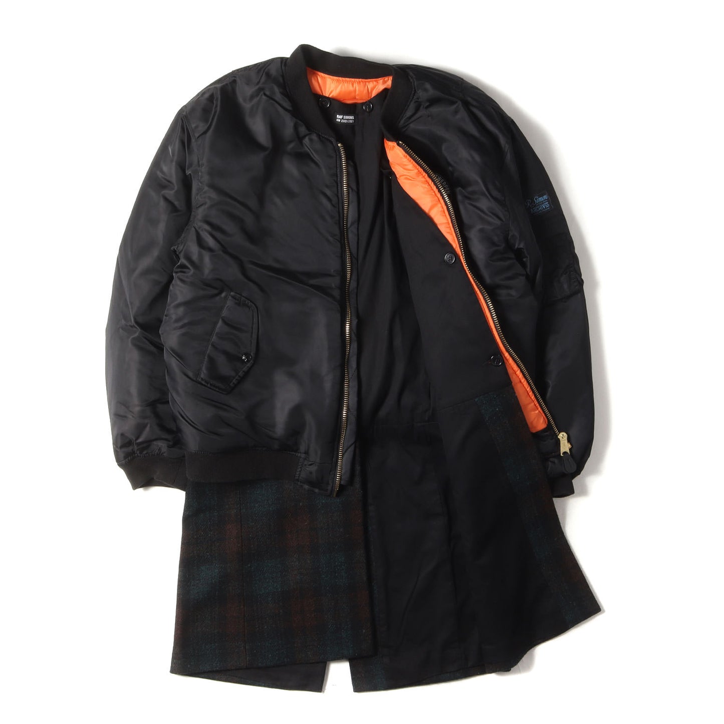 RAF SIMONS (ラフシモンズ) 20AW 2WAY バイカラーライナー ボンバー 