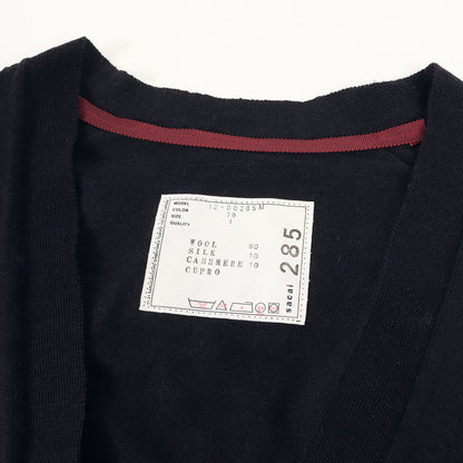 ハイゲージ ニット Vネック カーディガン (Plain cardigan 12-00285M)