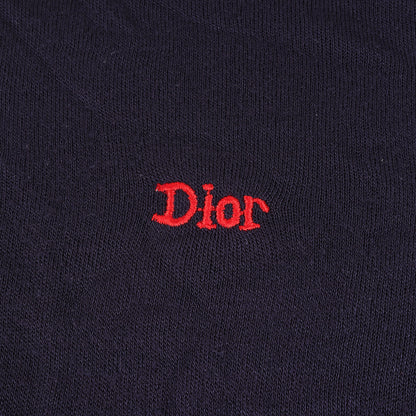 80s～90s ワンポイント ロゴ 刺繍 アクリル ニット トラック ジャケット / MONSIEUR