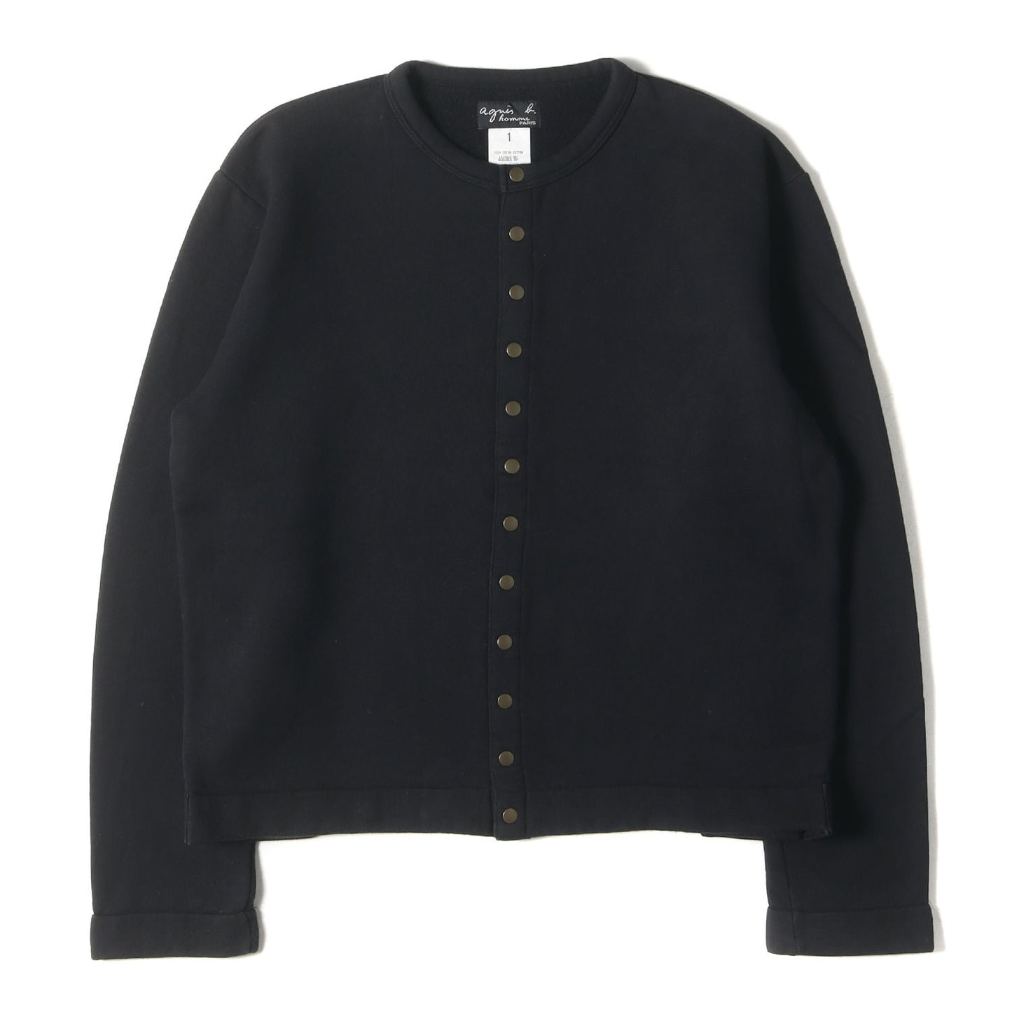 90s - 00s スナップ スウェット カーディガン / 裏起毛 プレッション homme