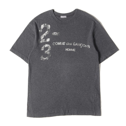 02AW 田中オム ナンバリング ロゴ 箔押し プリント Tシャツ (HG-T013)