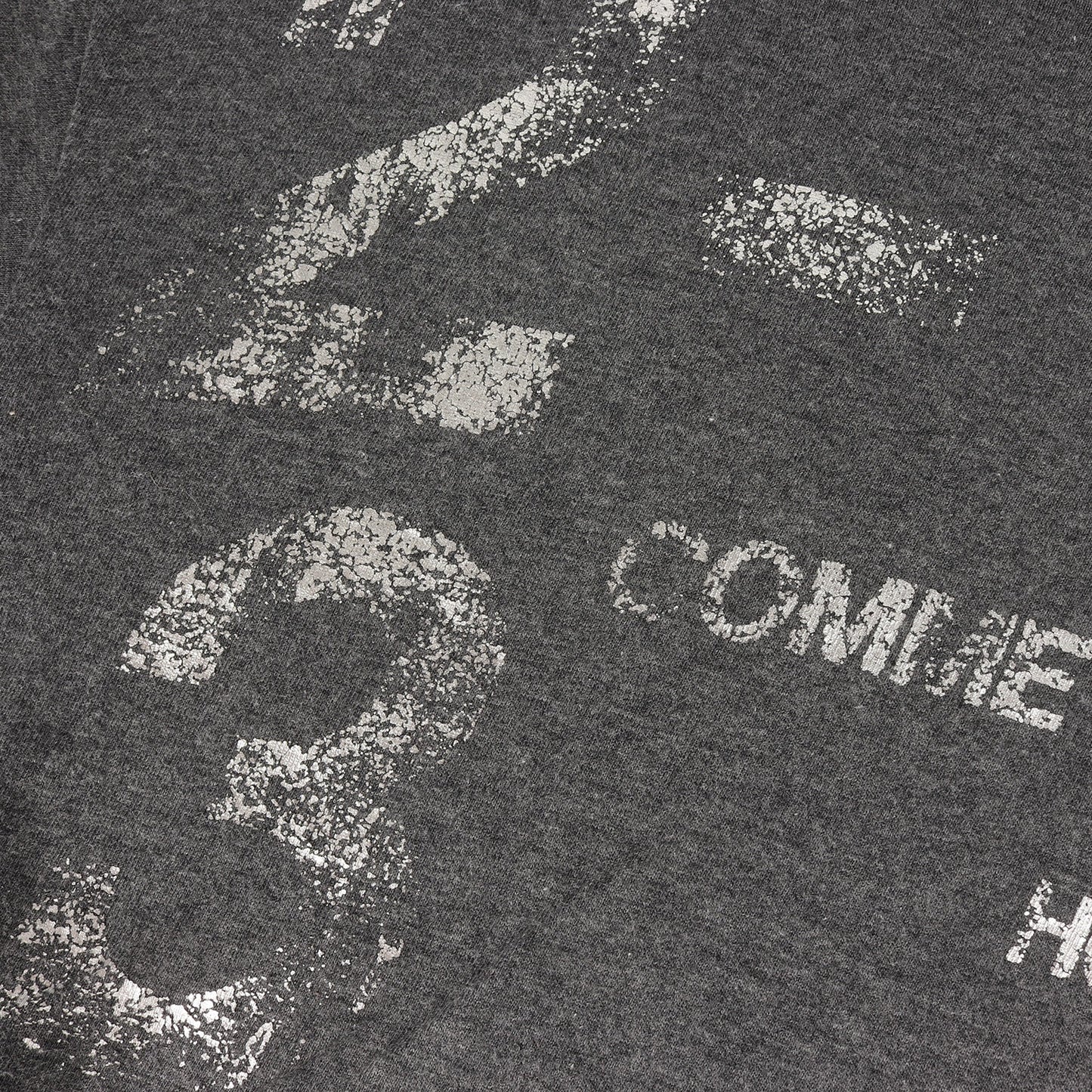 02AW 田中オム ナンバリング ロゴ 箔押し プリント Tシャツ (HG-T013)