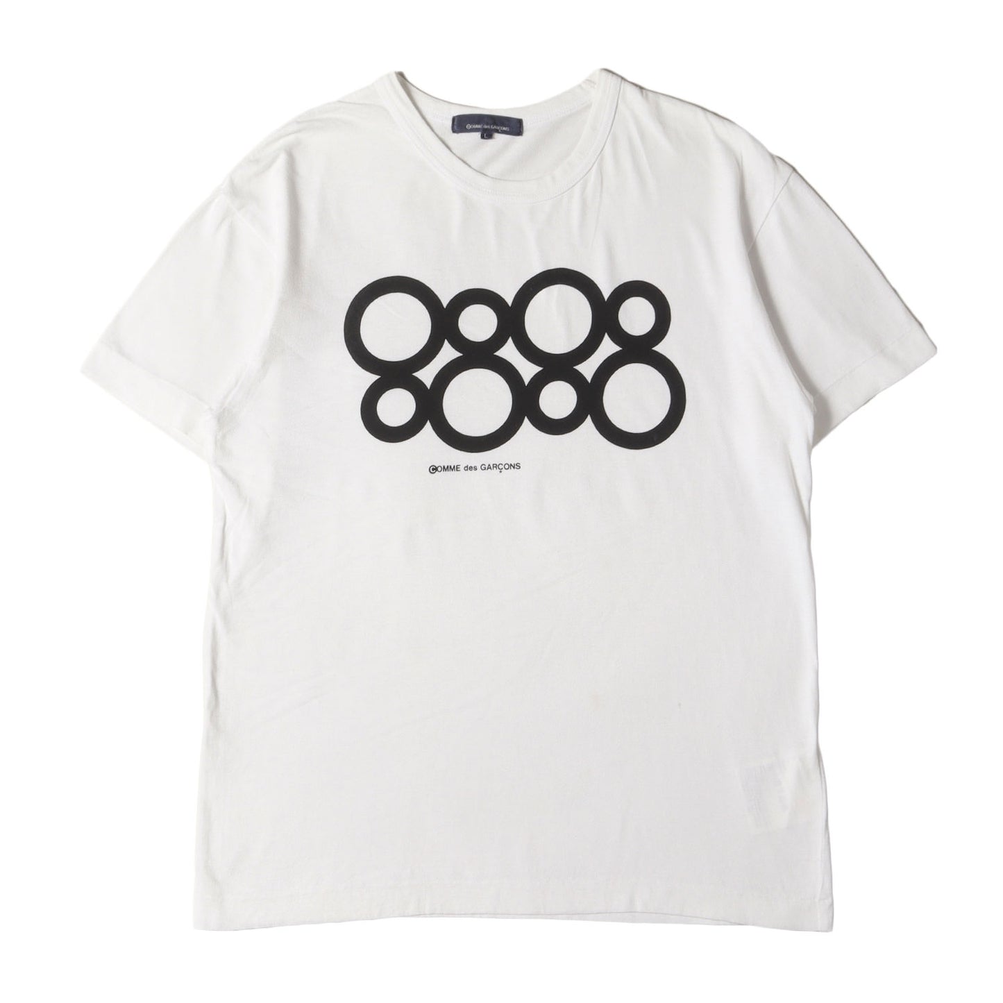 青山点限定 サークル グラフィック ロゴ バインダーネック Tシャツ (KJ-T002) / AD2017
